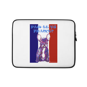 Paw-Le Vu France? French Bulldog Laptop Sleeve