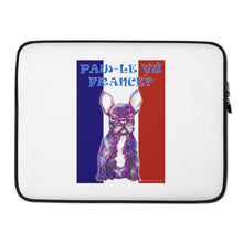 Load image into Gallery viewer, Paw-Le Vu France? French Bulldog Laptop Sleeve