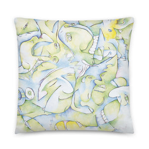 Many Faces Basic Pillow