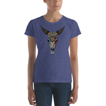 Load image into Gallery viewer, Bull Skull Women&#39;s short sleeve t-shirt