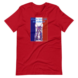 Paw-le Vu France? French Bulldog Short-sleeve unisex t-shirt